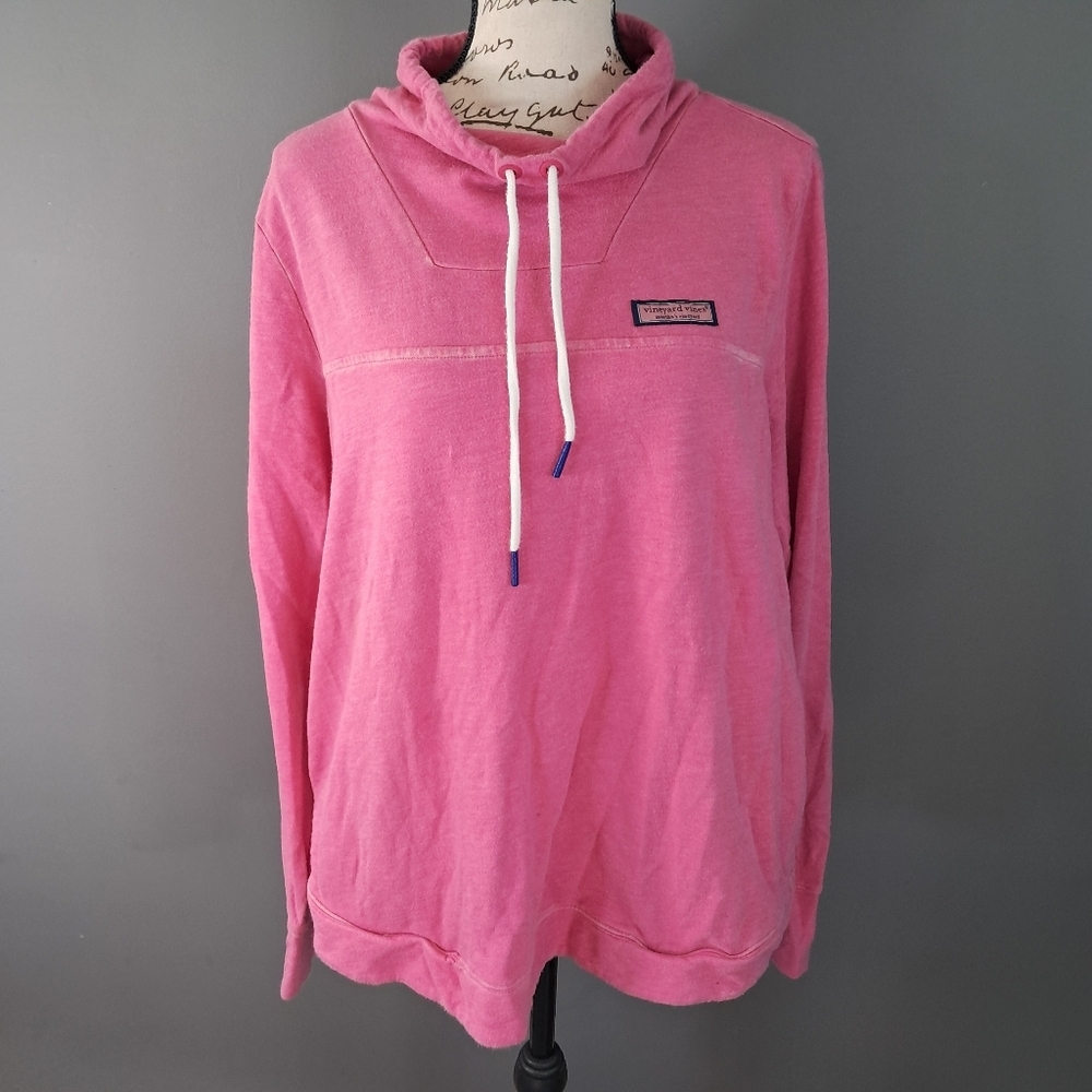 Vineyard Vines Shirt Women Size Medium Sunwashed Funnel Neck Pullover